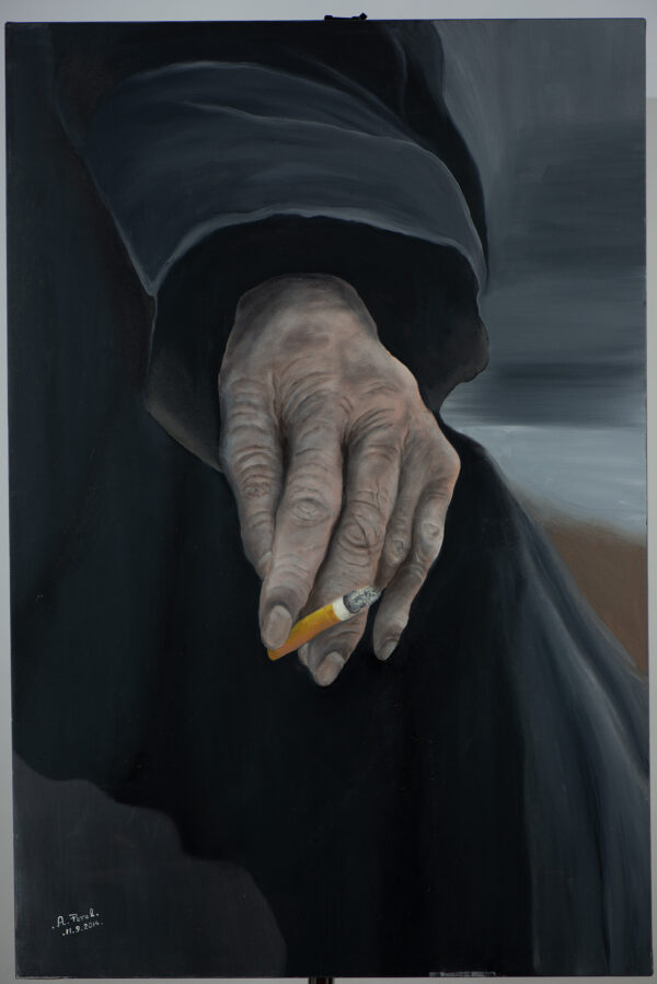 Cigarette. Arie Perelman. Oil on Canvas.